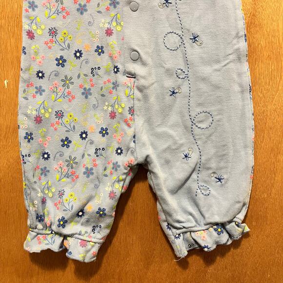 Baby Okie Dokie Knit Embroidered Jumper Sleeper One piece Snaps 0-3 Months - Picture 6 of 10
